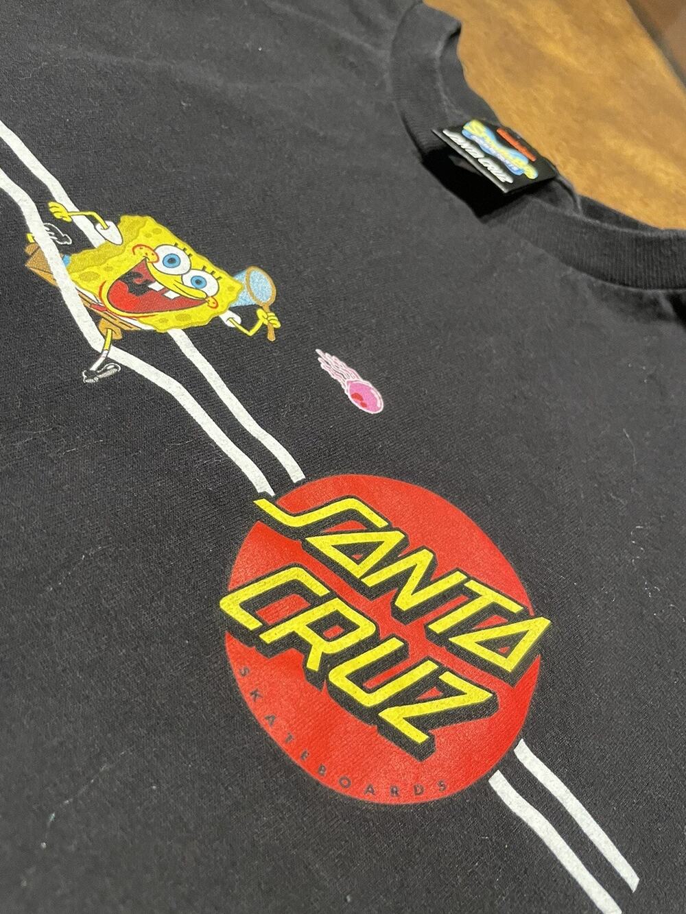 Santa Cruz Shirt Womens Medium Black Purple Logo Skate Surf Cotton Cut Off Board